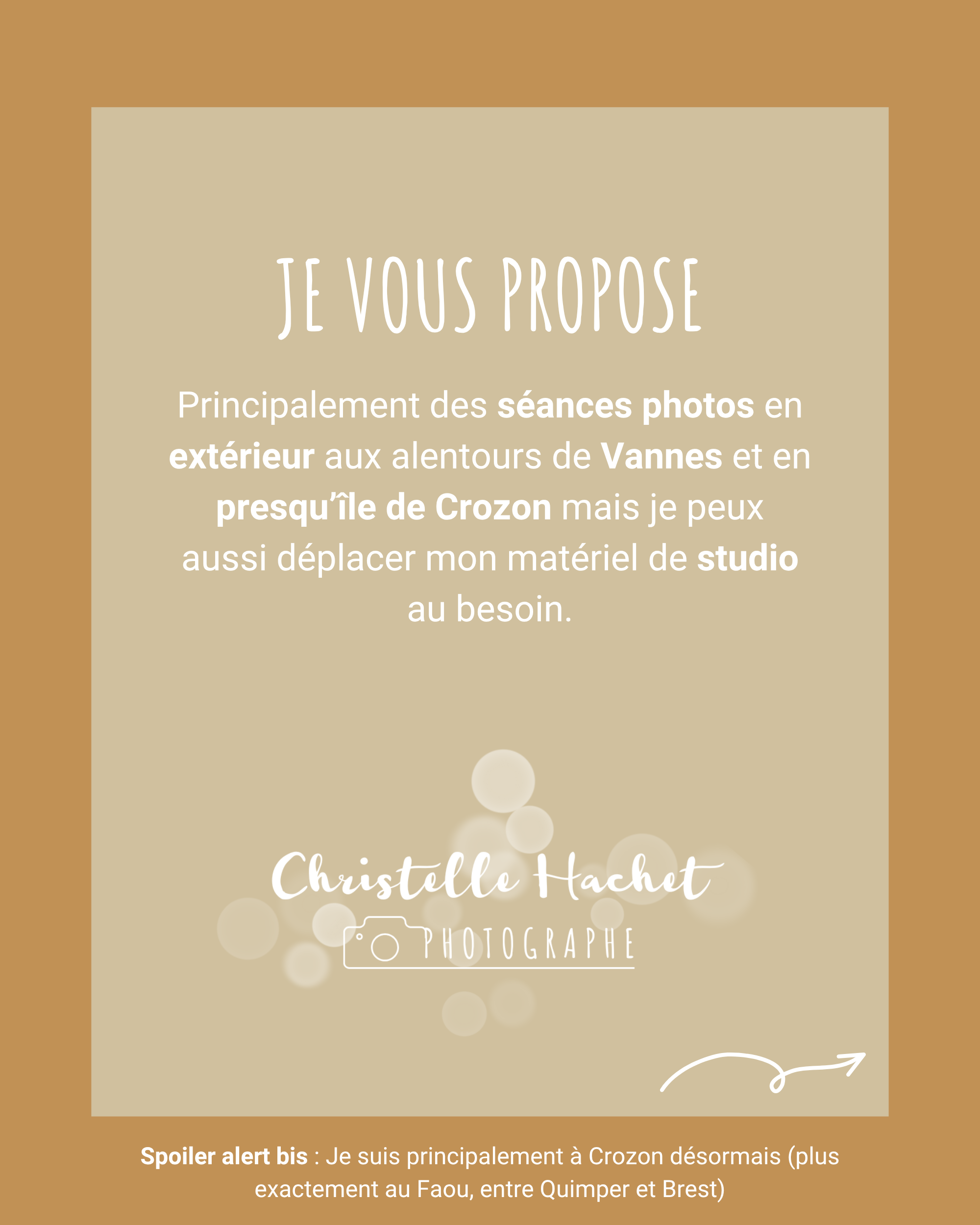 Christelle Hachet Photographe Vannes et Crozon - Morbihan et Finistère - Presentation